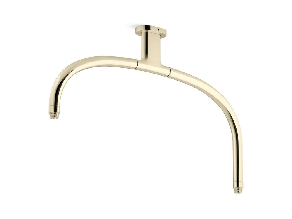 Kohler Statement Iconic Dual Shower Arm, Vibrant French Gold