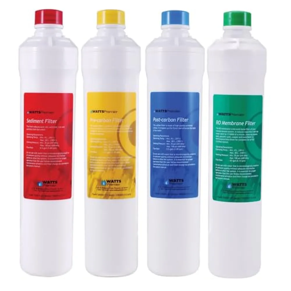 Watts Premier RO Pure Filter Kit with Membrane, 4-Pack