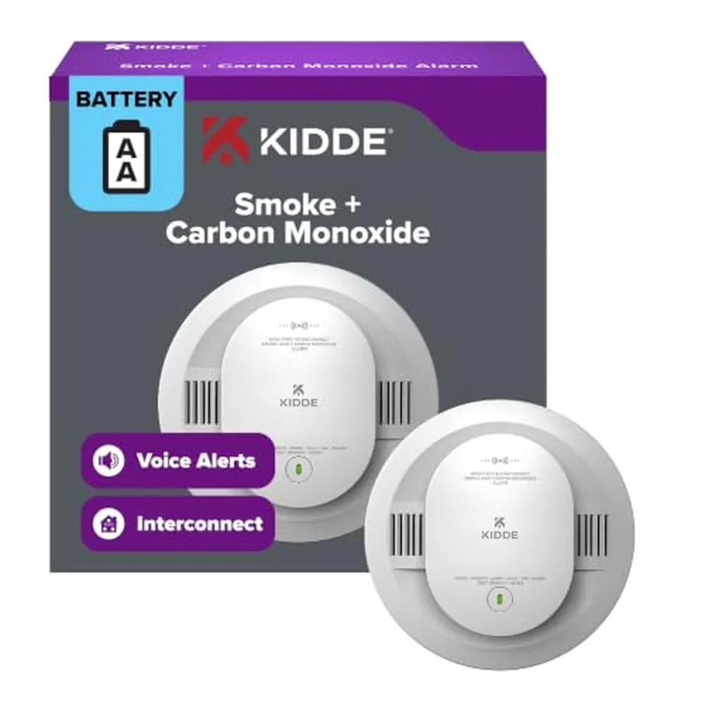 Kidde Smoke & Carbon Monoxide Alarm, AA Battery (Voice)