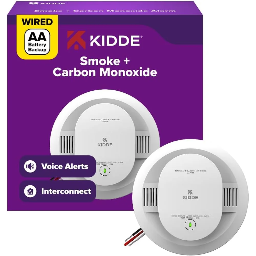 Kidde Hardwired Smoke & CO Alarm with AA Battery Backup (Voice)