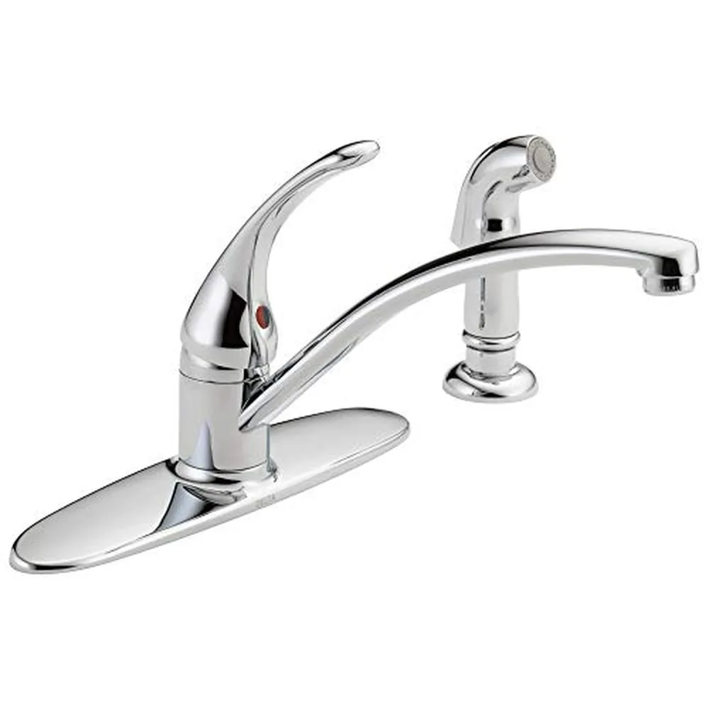 Delta Foundations Kitchen Faucet with Side Sprayer, Chrome