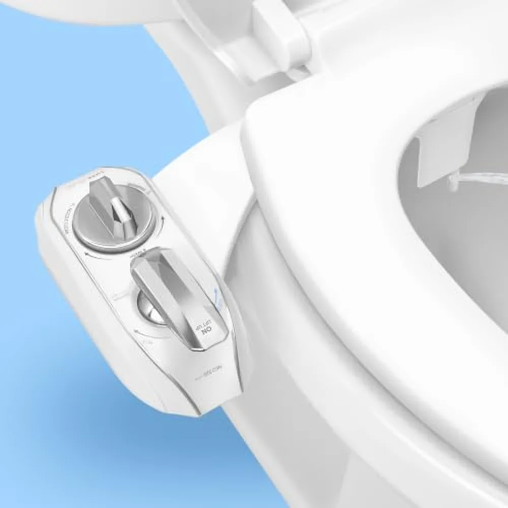 LUXE Bidet NEO 320 Plus Warm Water Bidet Attachment, Chrome