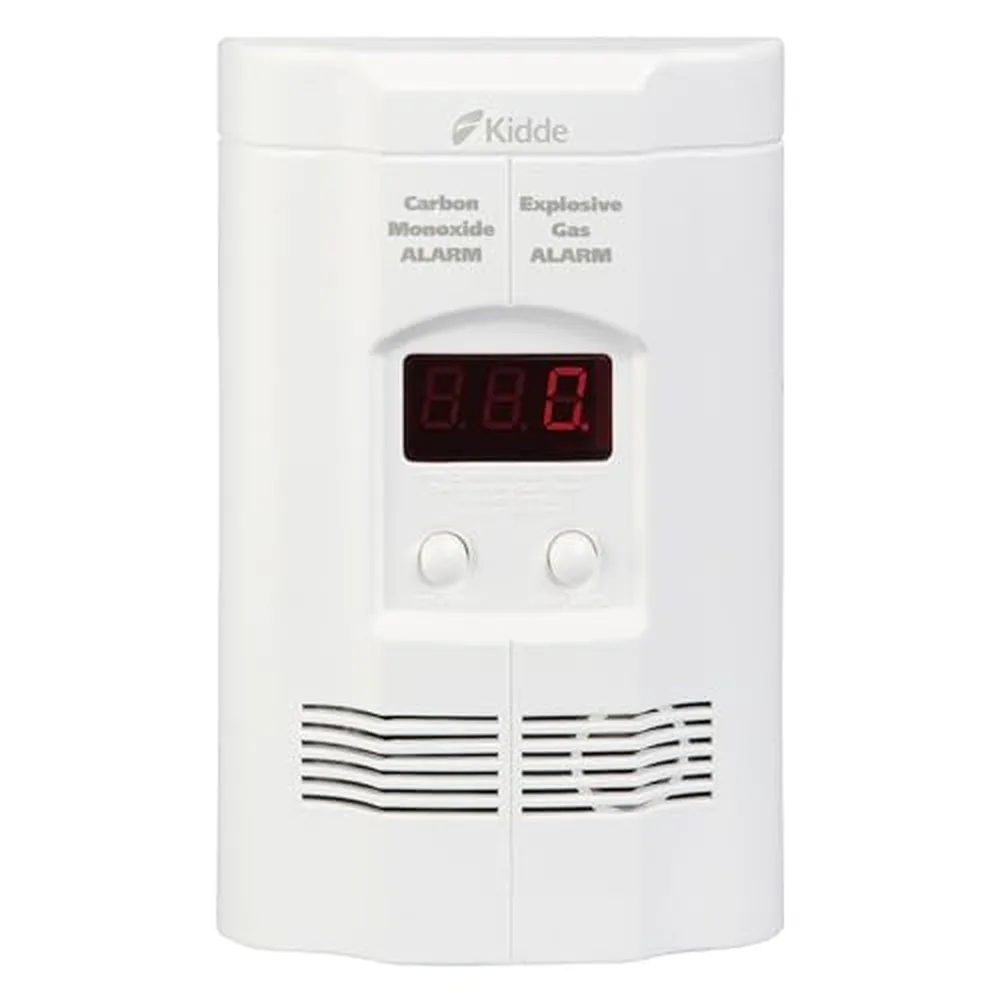 Kidde Carbon Monoxide & Explosive Gas Alarm, Plug-In with Digital Display