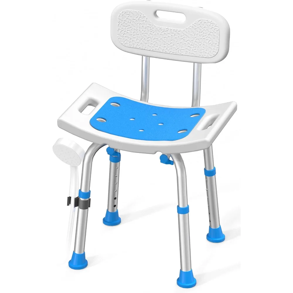 HOMLAND Shower Chair with Removable Back