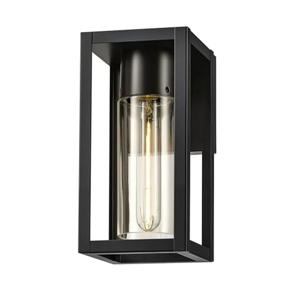 Globe Electric Solar LED Outdoor Wall Sconce, Matte Black