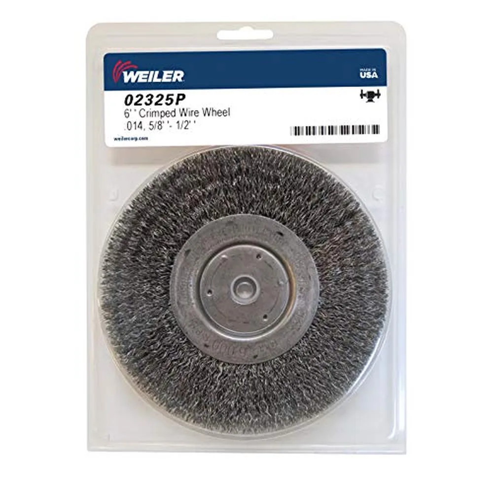 Weiler Wolverine 6-Inch Crimped Wire Bench Grinder Wheel