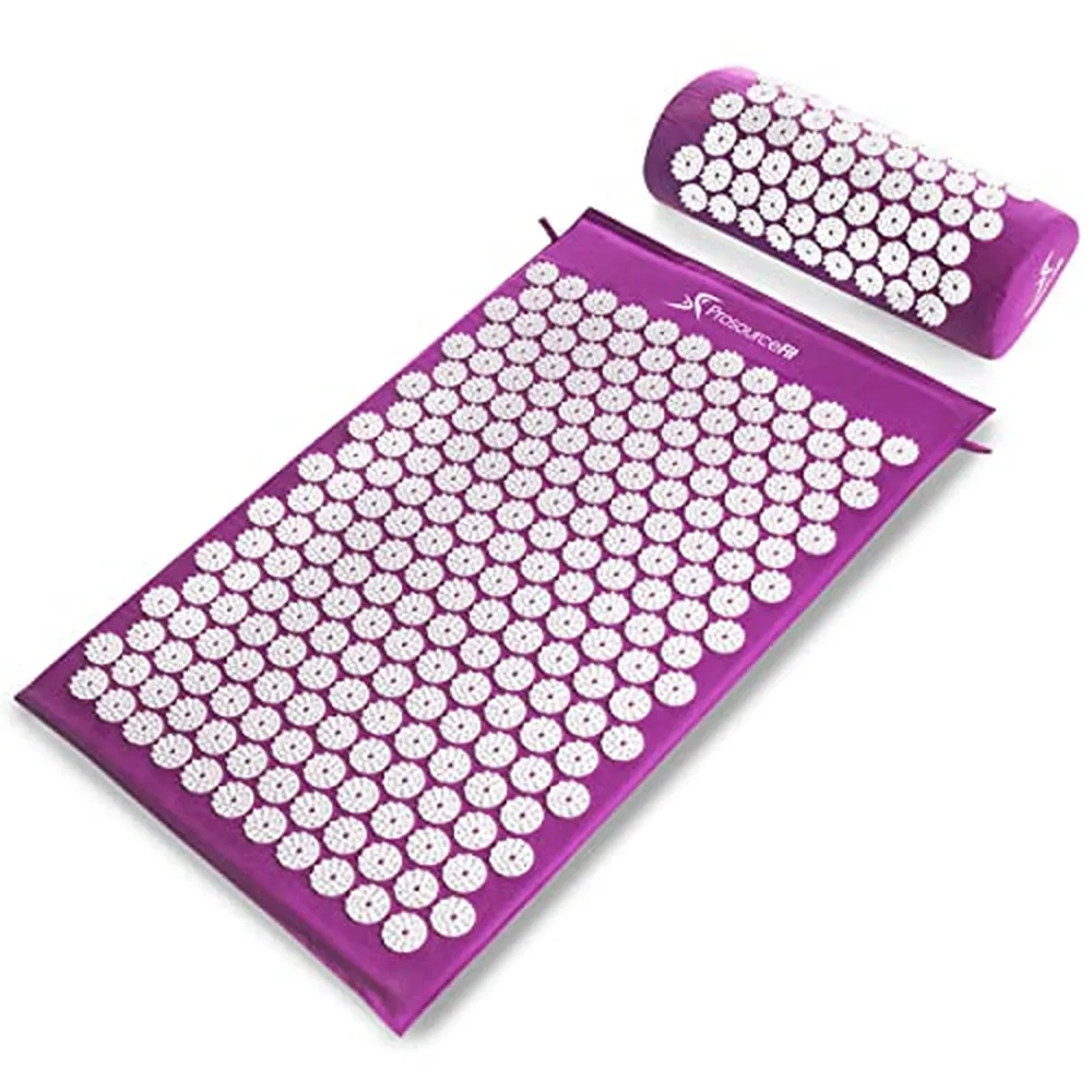 ProsourceFit Acupressure Mat & Pillow Set, Purple