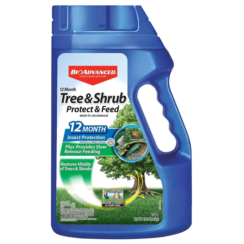 BioAdvanced 12-Month Tree & Shrub Protect & Feed Granules, 4 lb