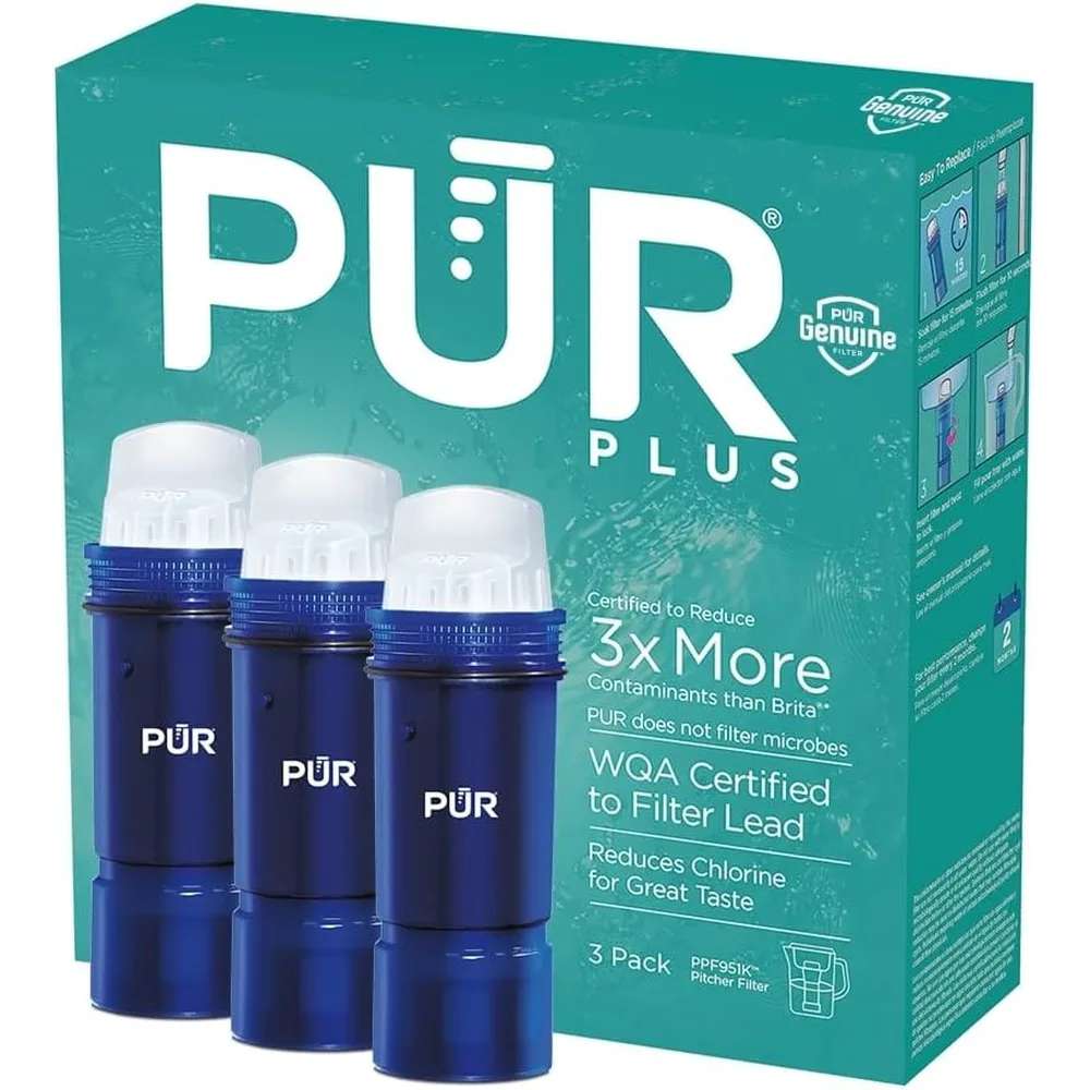 PUR Plus Pitcher Replacement Filters with Lead Reduction, 3-Pack