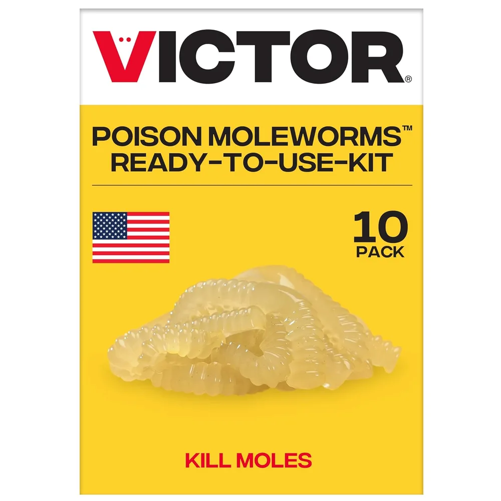 Victor Moleworms Mole Bait, 10-Pack