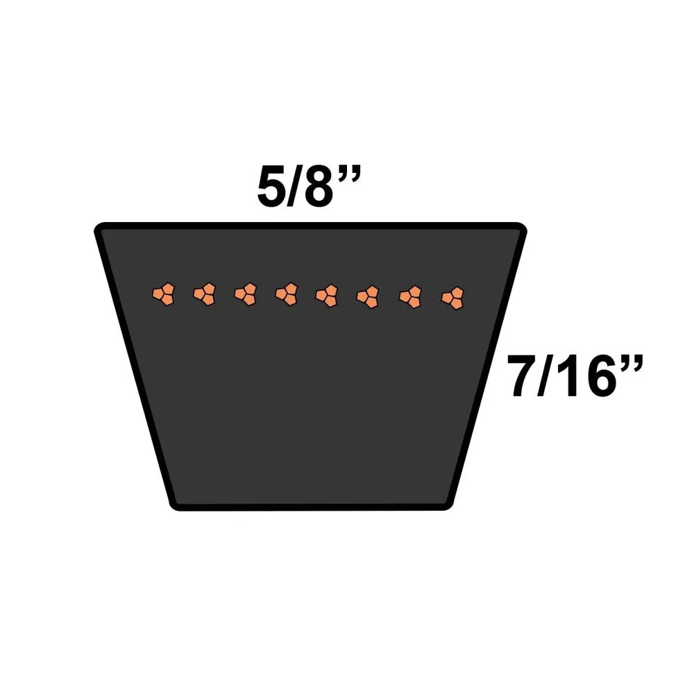 D&D PowerDrive V-Belt, 5/8 x 88 in