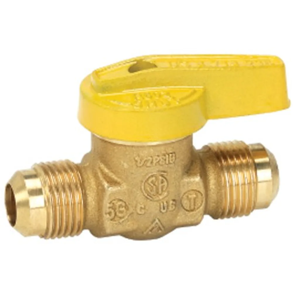 Homewerks Brass Gas Ball Valve, 3/8 in Flare