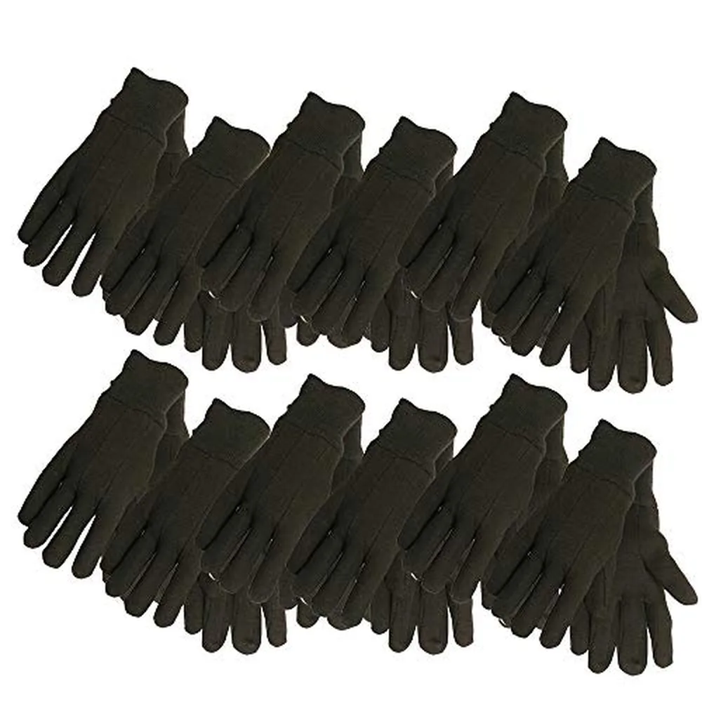 Midwest Gloves & Gear Jersey Work Gloves, Large, 12-Pack