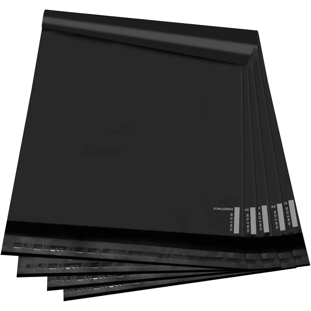 KKBESTPACK Black Poly Mailers, 10 x 13 in, 100-Pack