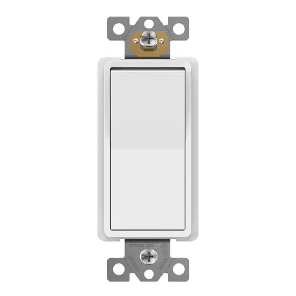 Enerlites 3-Way Decorator Paddle Switch, 20A, White