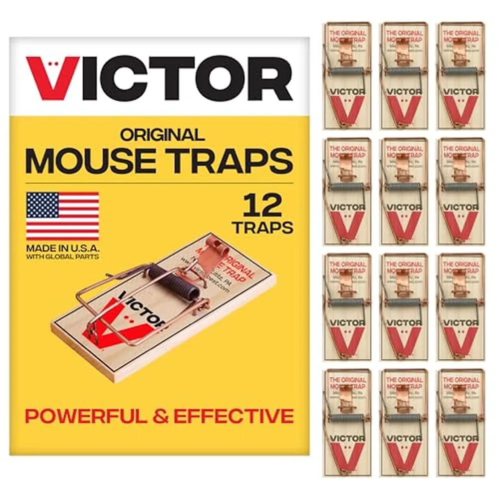 Victor Metal Pedal Mouse Traps, 12-Pack