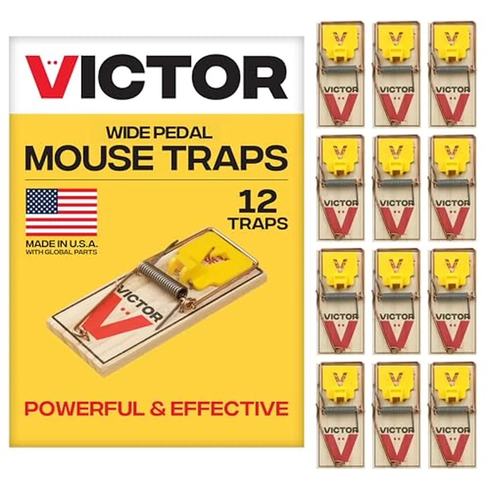 Victor Wide Pedal Mouse Traps, 12-Pack