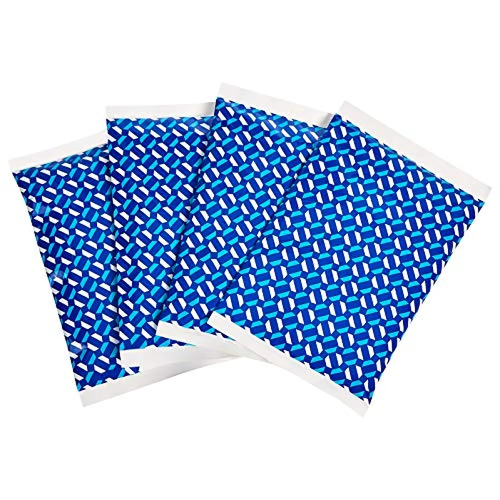 Reusable Lunch Box Ice Packs, Blue, 4-Pack