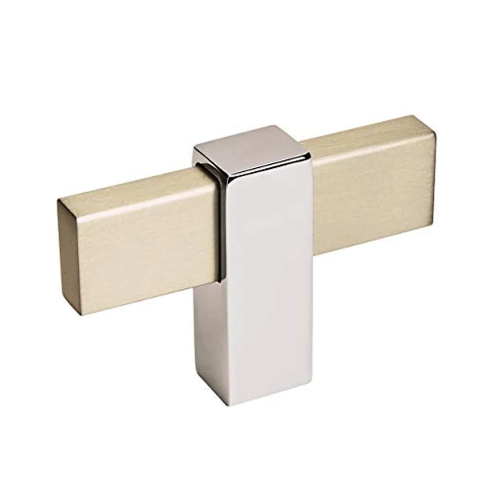 Amerock Mulino Cabinet Knob, Silver Champagne/Polished Chrome