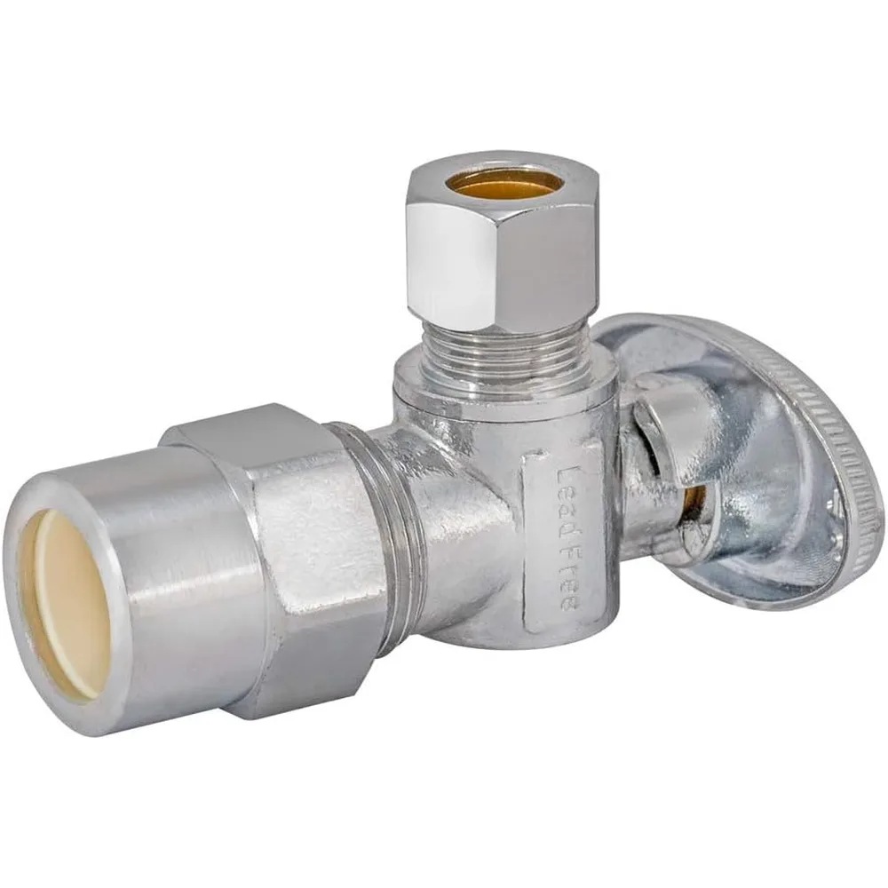 Eastman Quarter-Turn Angle Stop Valve, 1/2 CPVC x 3/8 OD