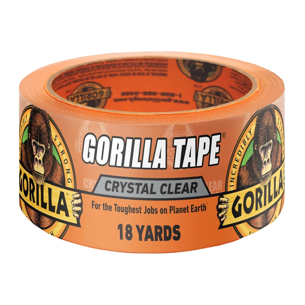 Gorilla Crystal Clear Tape, 1.88 in x 18 yd