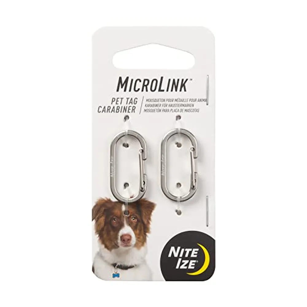 Nite Ize MicroLink Pet Tag Clip, 2-Pack