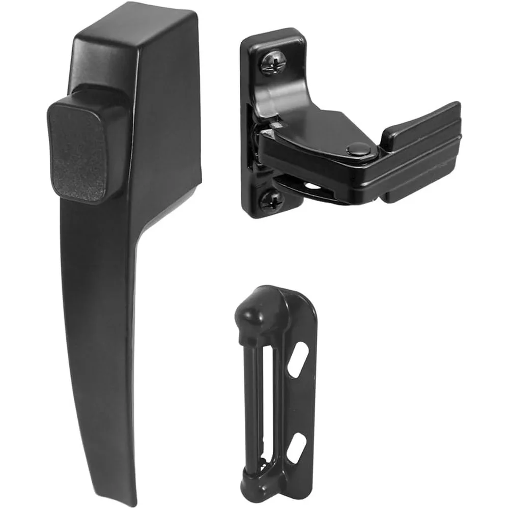 Prime-Line Screen & Storm Door Push Button Latch, Black