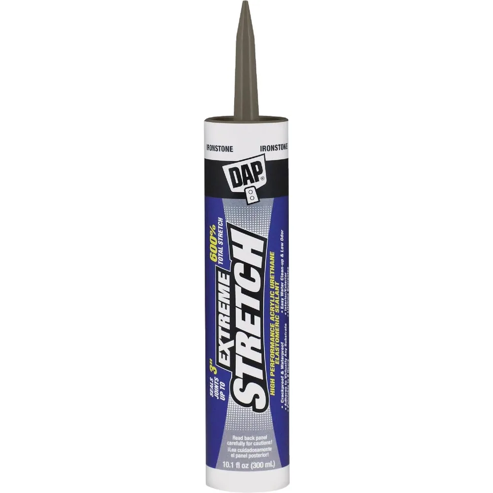DAP Extreme Stretch Elastomeric Sealant, Iron Stone, 10.1 oz
