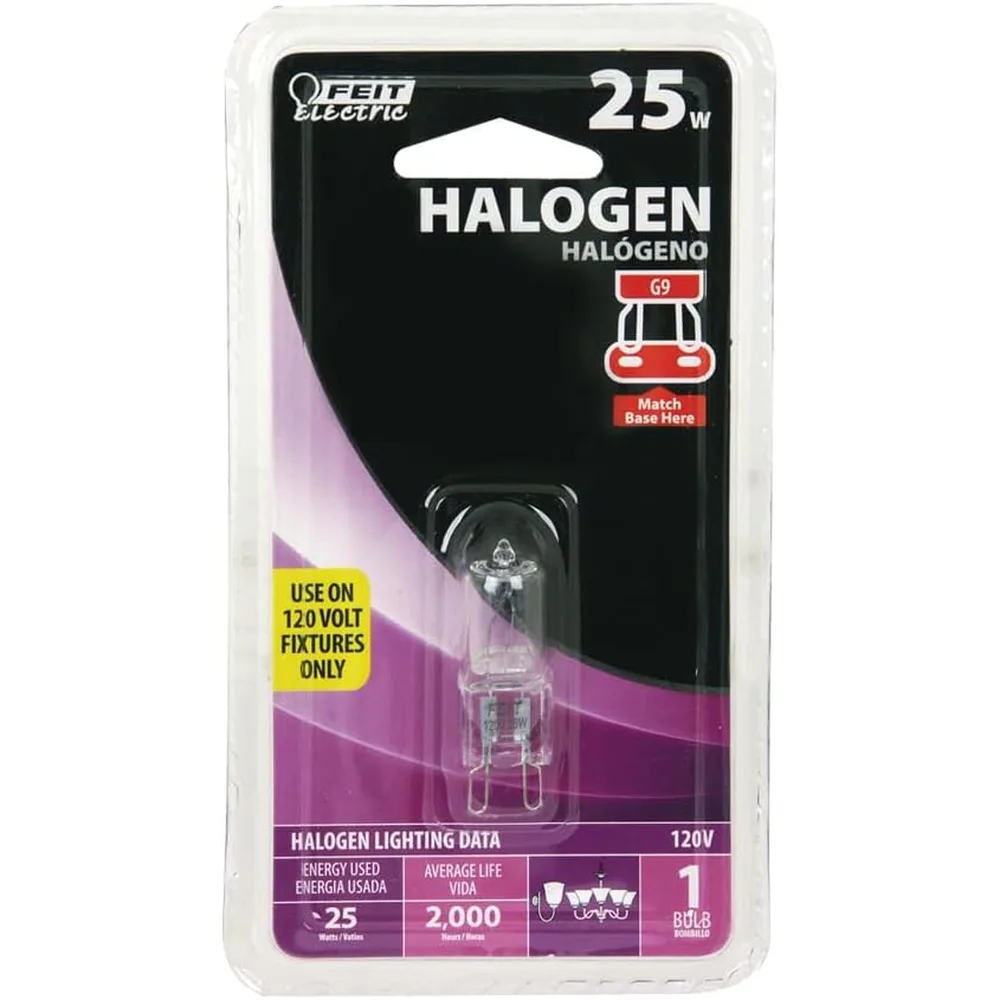 Feit Electric 25W G9 Halogen Bulb, 3000K