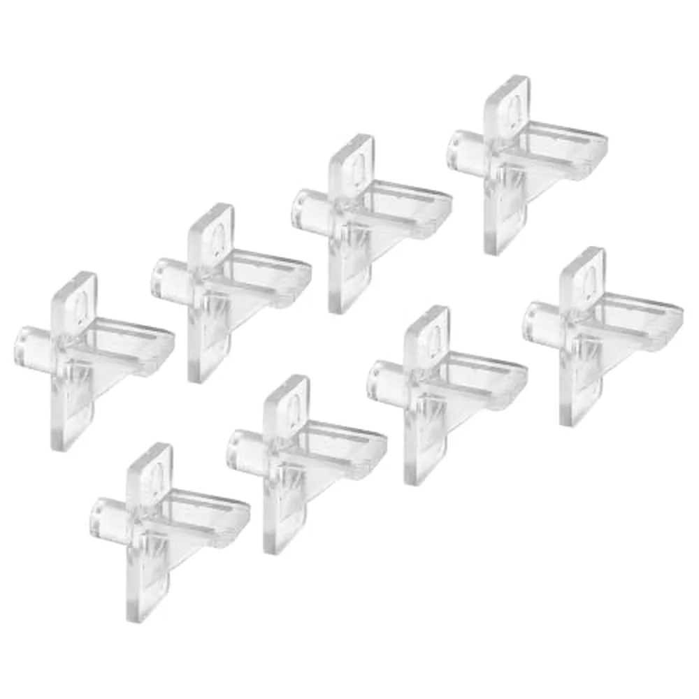 Prime-Line Clear Shelf Support Pegs, 1/4 in, 8-Pack