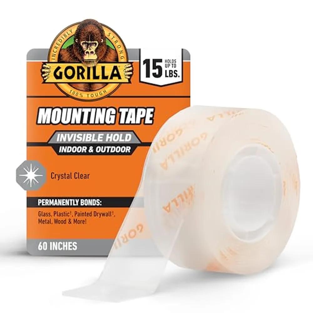 Gorilla Invisible Hold Mounting Tape, 1 x 60 in