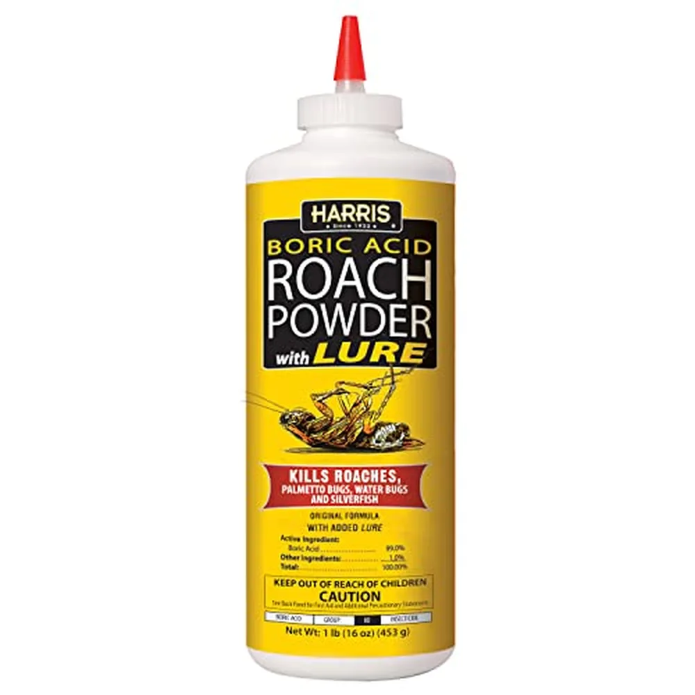 Harris Boric Acid Roach & Silverfish Killer, 16 oz