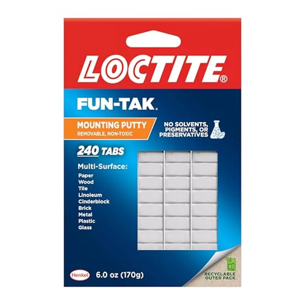 Loctite Fun-Tak Reusable Mounting Putty, 6 oz