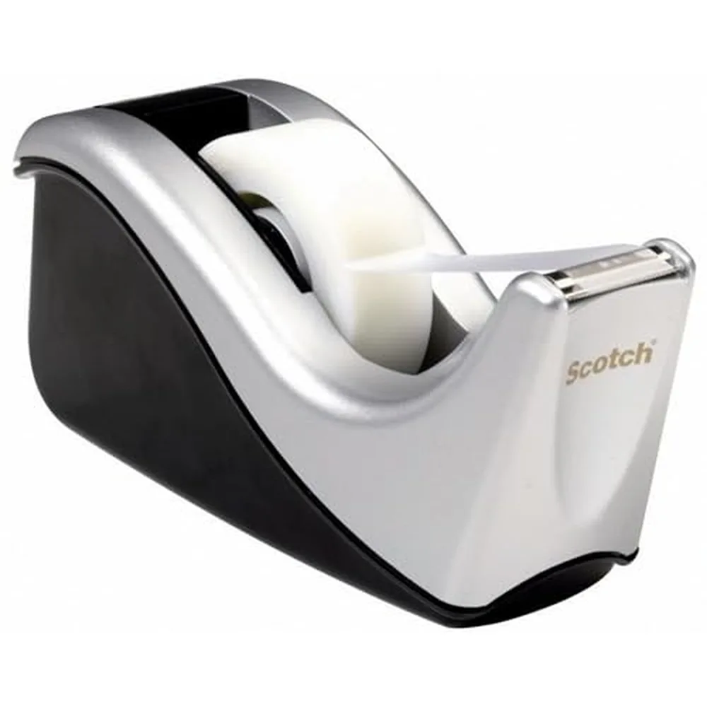 Scotch Desktop Tape Dispenser, Silvertech