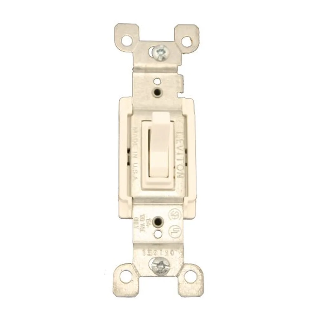 Leviton 3-Way Quiet Toggle Switch, 15A, White
