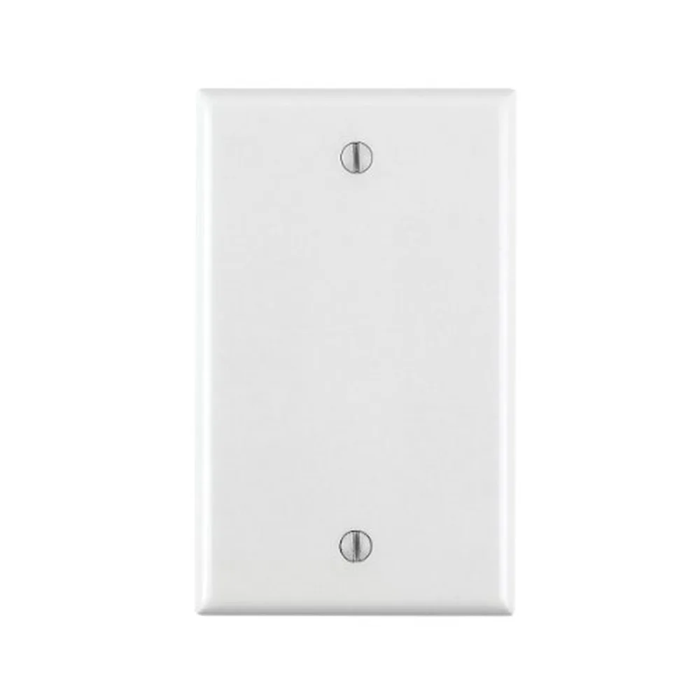 Leviton 1-Gang Blank Wall Plate, White