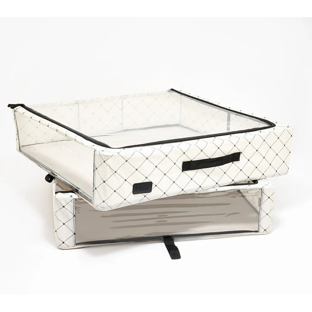 Periea Set of 2 Large Slim Storage Boxes