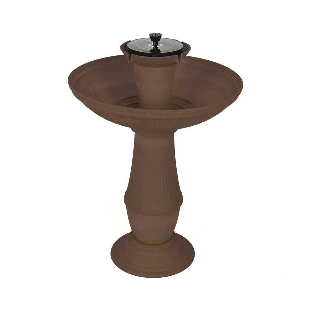 Bernini 28" Firmastone Ventosa Solar Fountain, Bronze