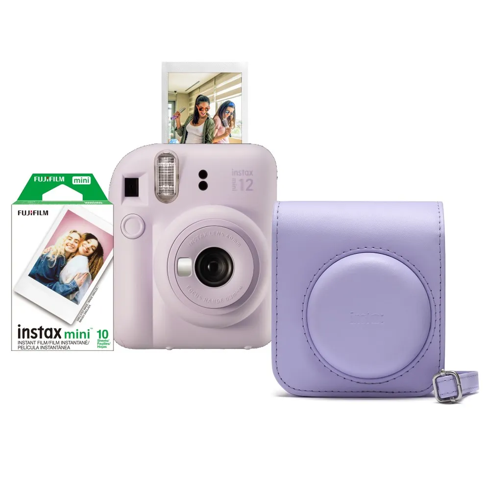 Fujifilm Instax Mini 12 Camera with Carry Bag, Purple