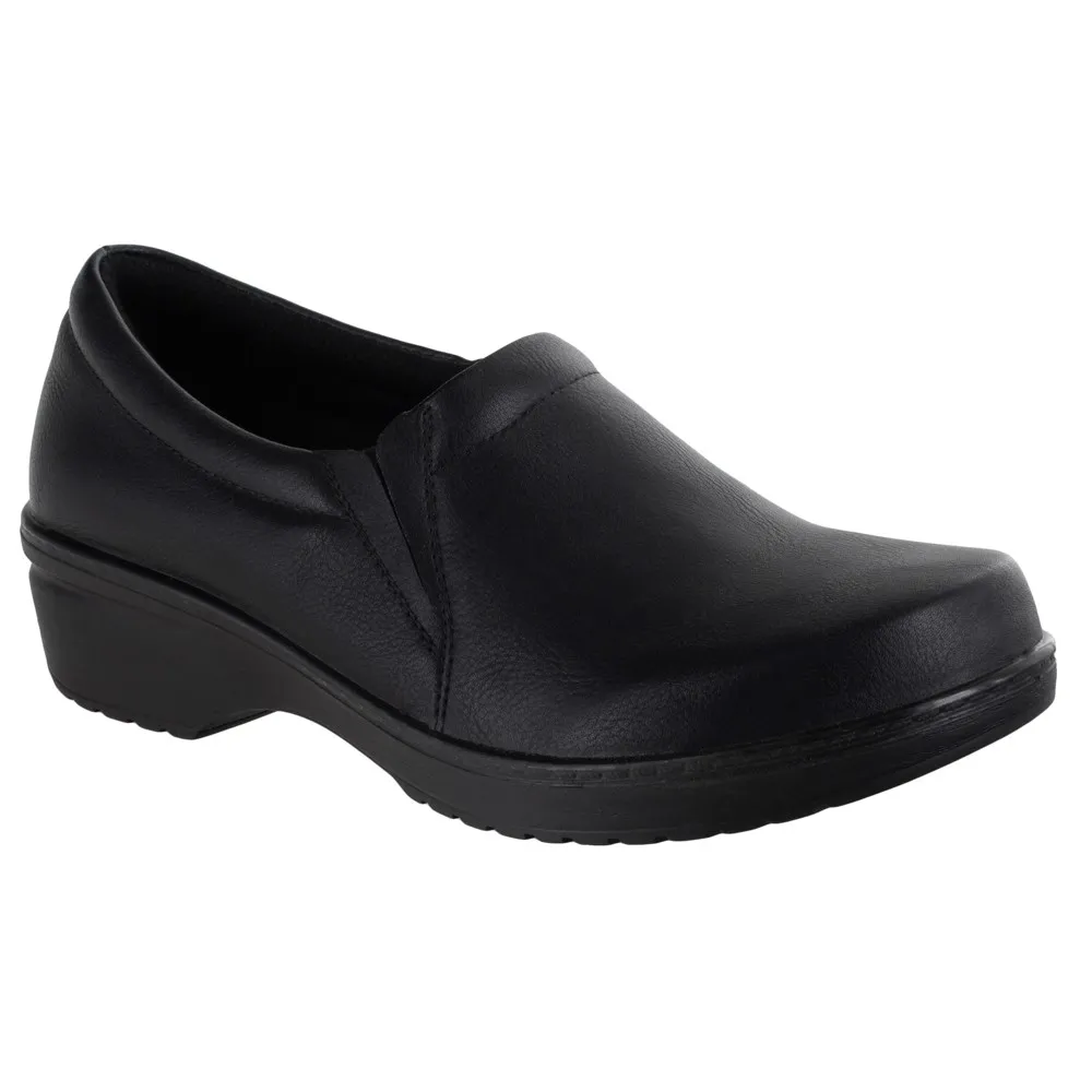 Easy Works by Easy Street Slip-Resistant Clogs, Black, Women's Size 8 Medium