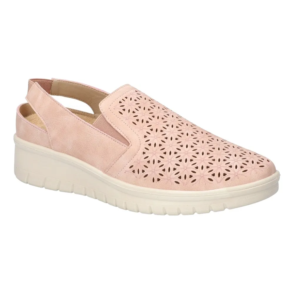 Easy Street Comfort Wedges - Petal, Blush, Women's Size 8 Wide