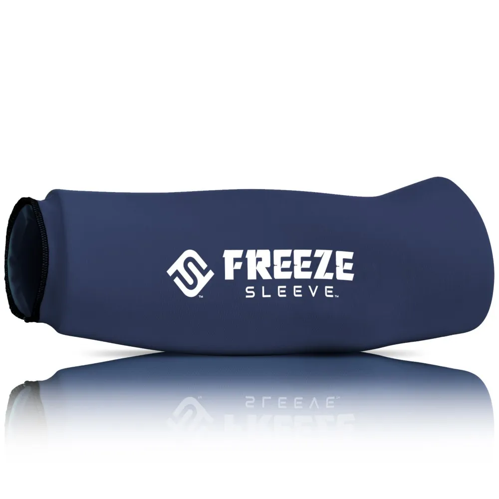 Freeze Sleeve Hands-Free Portable Cold Therapy Sleeve, Dark Navy, X-Large