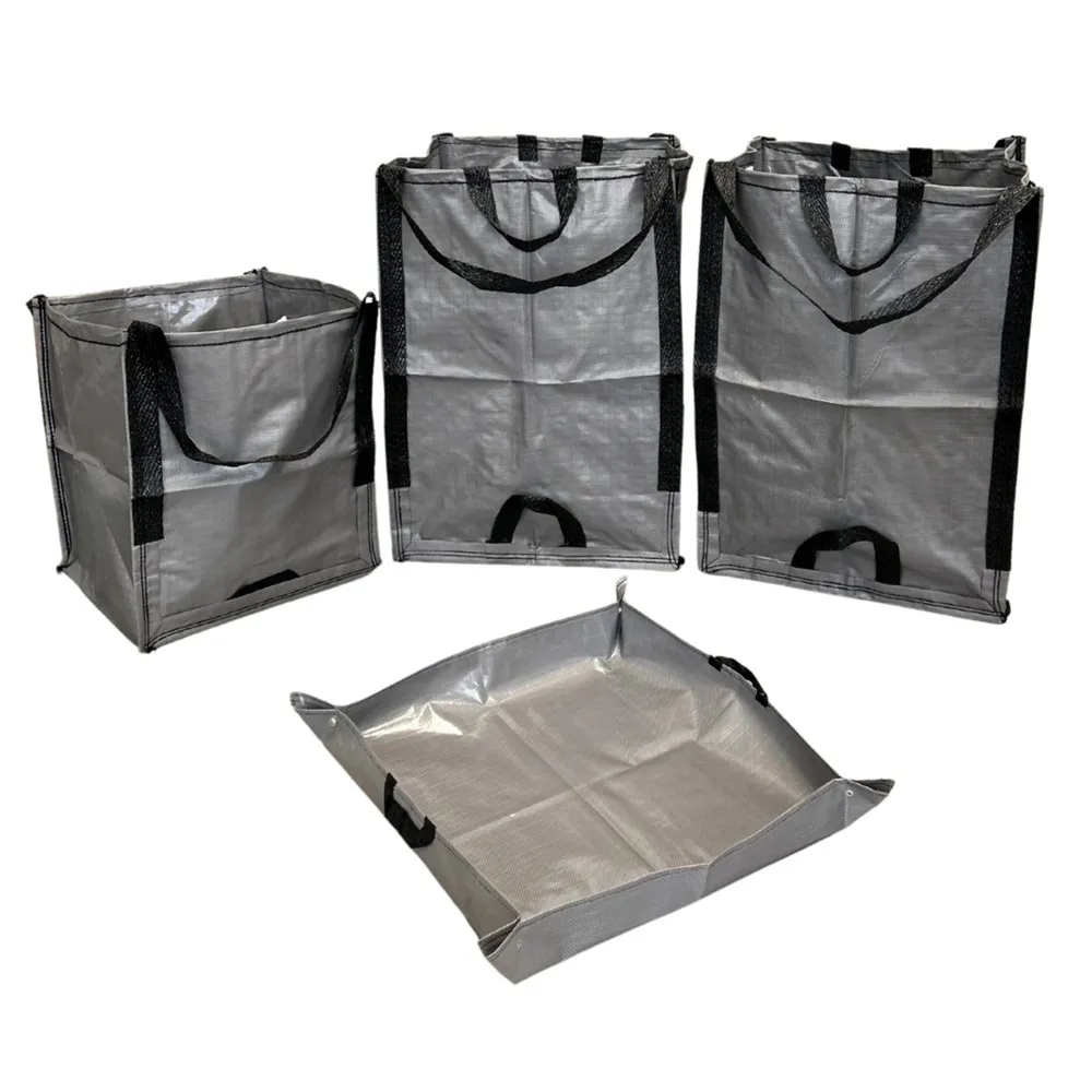 DuraSack 4-Piece Heavy Duty All-Purpose Totes, Charcoal