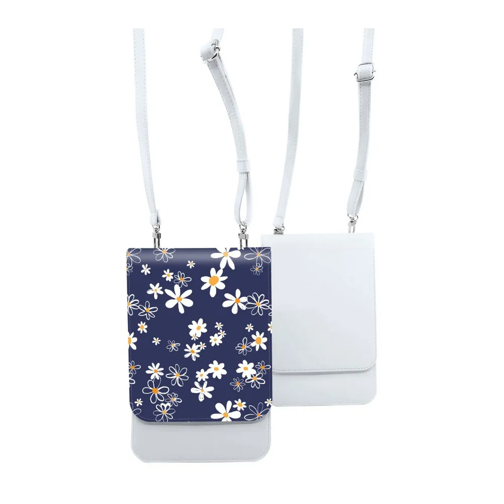 Caseable Set of 2 Crossbody Phone Bags, White/Navydaisy