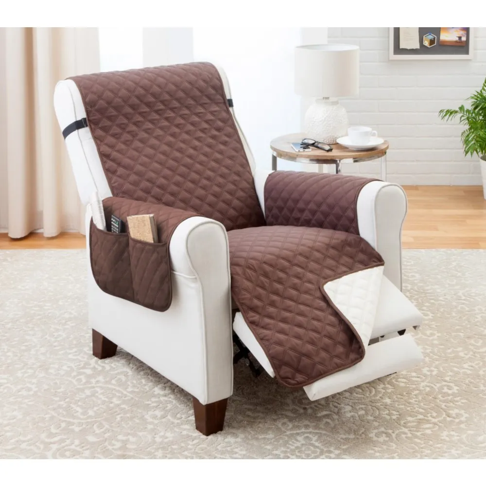 Couch Guard Reversible Recliner Furniture Protector, Brown