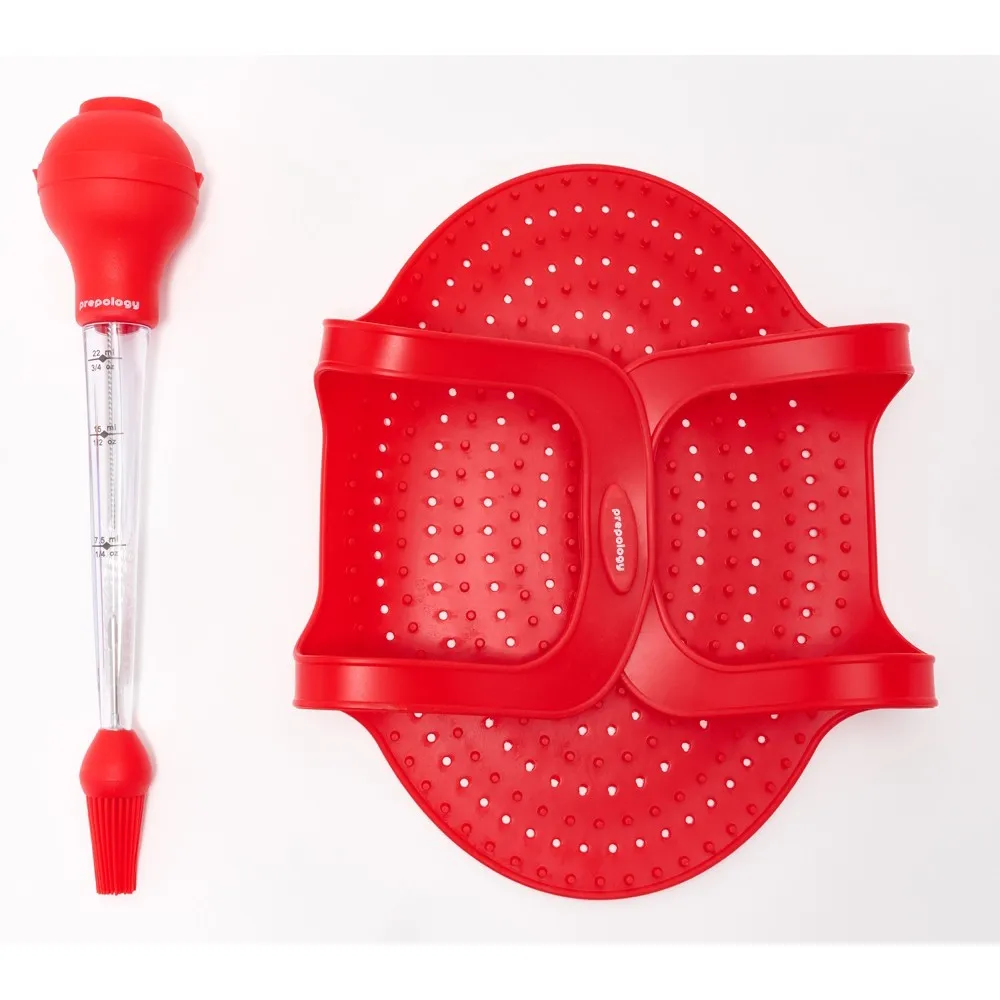 Prepology Silicone Roast Lifter, Red